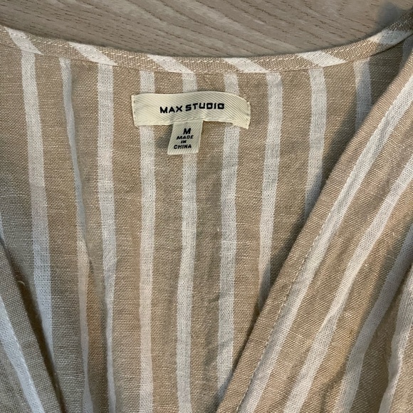 Darling midi beige striped dress! - Picture 3 of 3